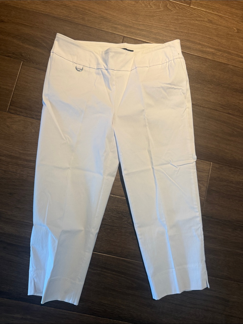 Zac & Rachel White Cropped Ankle Pants